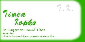 timea kopko business card